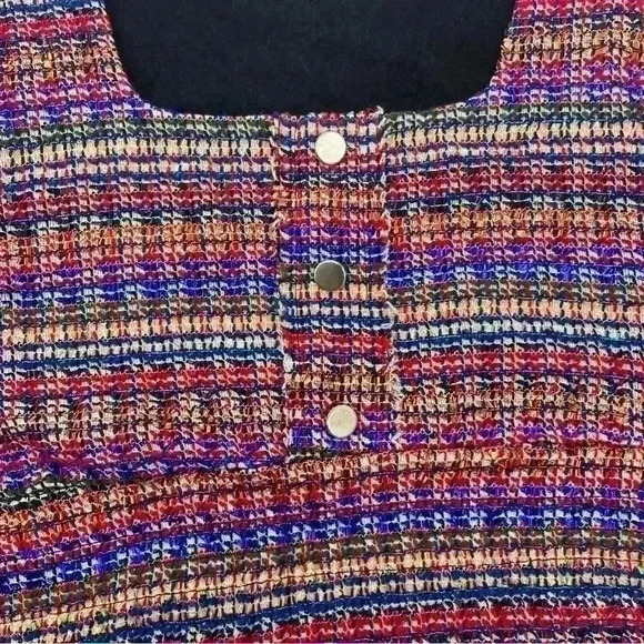 Zara Women’s Multicolor Dressy Crop Top Size L - Picture 3 of 7